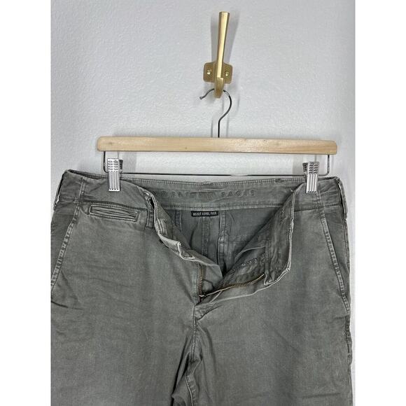 American Eagle Slim Straight Pants 30x29 Green Khaki Hemmed - Picture 2 of 5